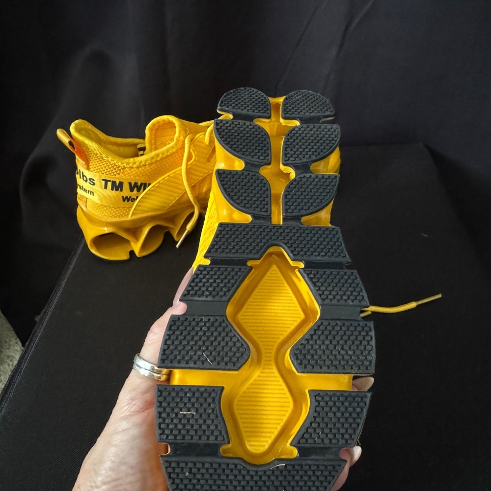 Womens Running Walking  Non Slip Gym Sports Work Trainers / Yellow / 6.5 - Picture 6 of 9
